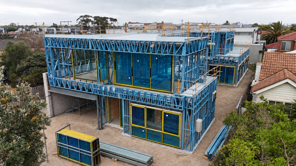 Chelsea townhouses steel frames